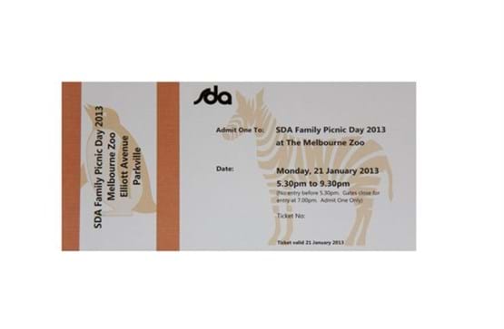 corporate event ticket printing