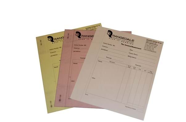 triplicate NCR book pages